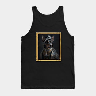 Black Mini Pinscher - Medieval Queen  (Framed) Tank Top